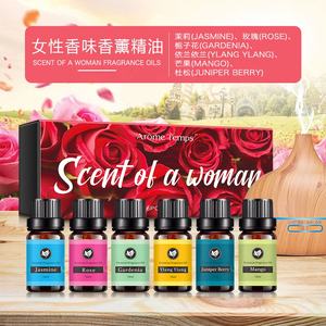 Kanho Aroma de una mujer Jasmine Rose Gardenia <span class=keywords><strong>YlangYlang</strong></span> Juniper Berry Mango difusor aceite esencial Seis botellas conjunto de regalo - Product Image 2