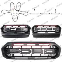 Jaune ambre blanc couleur 3 pièces Kit de barre lumineuse LED adapté pour HMT Aftermarket Raptor Grille adaptée pour FORD RANGER T7 T8 2015-2021