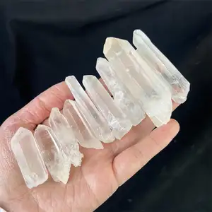 Wholesale Natural Clear Quartz Healing Reiki Stone Rough Crystal Point Gemstone Lemuria Raw Wand Stick For Jewelry