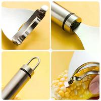 Batteuse de maïs manuelle en acier inoxydable et Kerneler Outils en métal pour fruits et légumes Accessoires de gadgets de cuisine