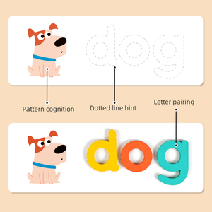 Ensemble de jeu de mots d'orthographe de l'alphabet <span class=keywords><strong>anglais</strong></span> éducatif Montessori semblant de jouer jeu d'orthographe autres jouets en bois pour enfants - Product Image 5
