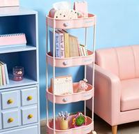 Chariot de rangement roulant multi-niveaux en plastique, chariot utilitaire pour salle de bain, cuisine, chambre, organisateur d'objets divers