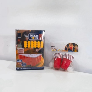 12/24/36 cái thiết lập của Tùy chỉnh màu sắc dùng một lần màu đỏ và màu xanh nhựa uống cốc bên với quả bóng bia Pong cup Set - Product Image 5