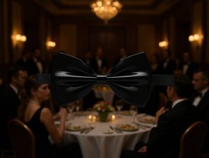Glossy Solid Color Bow <b>Tie</b> Black Pre Tied <b>Polyester</b> Formal Wear - Product Image 2