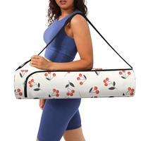 Sac de transport pour tapis de yoga à motif de fruits, imperméable, portable, avec bandoulière, sac de rangement pour le sport