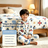 Tissu en flanelle 100% coton imprimé numérique personnalisé, écologique, doux pour la peau, absorbant, pour vêtements de bébé, draps de lit, vêtements de maison
