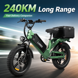 Bicicleta Eléctrica de Carga D55 E-MTB 48V55Ah 750W con Neumáticos Gruesos de 20 Pulgadas, Alcance de 240 km, Cuadro de Aluminio OEM, Bicicleta de Reparto Personalizada - Product Image 1
