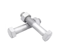 Vis et écrous TR M16*45 Grade 5.8, galvanisés sur mesure, pour barrières de circulation, produit personnalisé pour le Maroc