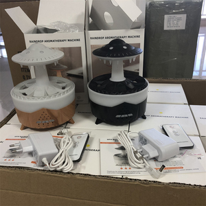 Diffuseur d'arômes UFO en forme de goutte de pluie avec télécommande, humidificateur diffuseur de brume H2O 350ml pour la maison, avec logo personnalisé - Product Image 6