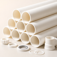 Tuyau de drainage en PVC blanc résistant aux UV, tube UPVC longue durée pour projet d'irrigation de serre