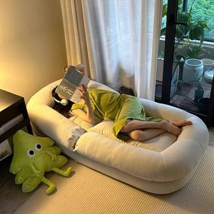 Divano pigro a forma di cuccia adatto per sdraiarsi e dormire singolo Tatami pieghevole poltrona singolo balcone camera da letto divano letto - Product Image 1