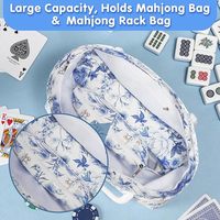 Sac de rangement pour carreaux à motif floral, 3 pièces, taille personnalisable, avec fermeture éclair, pour le transport et les loisirs