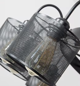 Zeal Lighting โคมไฟระย้าเหล็กสีดำสำหรับห้องนั่งเล่นสไตล์อเมริกันย้อนยุค - Product Image 5