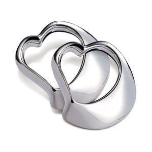 <b>Napkin</b> <b>Holder</b> Heart Set Of 2 Stainless Steel <b>Napkin</b> Rings For Table Dcor - Product Image 1
