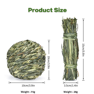 טבעי ארנב timetshay ללעוס מקל שיניים ארוגים שיניים טוורת האכלה כדור צעצוע - Product Image 2