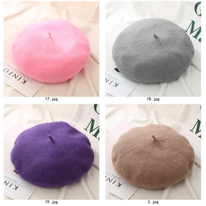 ALLCH冬卸売ニット高品質ファッションビーニーベレーマシンニット暖かい女性ベレー帽キャップ - Product Image 4