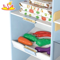 Nouvel arrivage de jouets de comptoir de supermarché en bois avec étagère W10A173