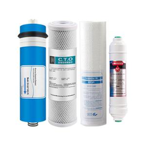 Ensemble de cartouches de filtre à eau universelles, 5 microns, charbon Cto, sédiments PP, pour purificateur à osmose inverse, haute efficacité - Product Image 1