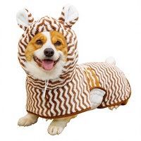 Peignoir pour animaux de compagnie en polaire corail à séchage rapide, serviette de bain pour chien en microfibre super absorbante, lavable, vente en gros pour chiens et chats de taille moyenne à grande