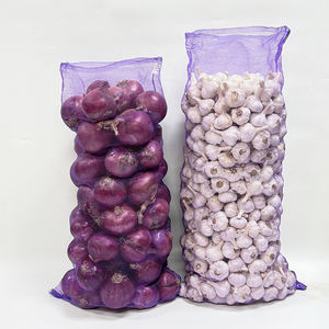 Vente en gros recyclable PE-HD Monofilament Leno Filet d'emballage pour l'ail Sac en filet avec étiquette pour l'emballage - Product Image 5