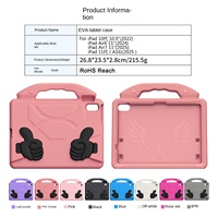 Étui de tablette en EVA pour enfants, dessin animé 3D, résistant aux chocs, coque arrière souple pour Apple iPad Mini 1 2 3 4 5 6 Standard