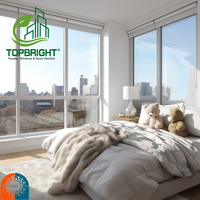Conception simple Fenêtre en aluminium à double vitrage standard européen, fenêtres coulissantes pour les maisons
