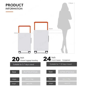 Seyahat İçin El Bagajları PC Seyahat El Bagajları Çantası Bavul PC El Bagajları Alüminyum Çerçeveli Geniş Tekerlekli İş Seyahat Çantası 20 İnç - Product Image 5