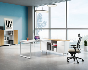 प्रबंधकों के लिए आधुनिक एल-आकार कार्यालय डेस्क - Product Image 5