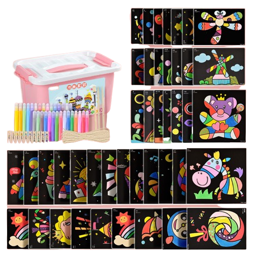 Rose 24 couleurs + 30 bouteilles de sable + 50 cartes