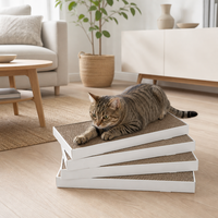 Planche à gratter en carton ondulé en vrac, plateau à gratter plat, cadre à bordure blanche, logo personnalisé, vente en gros pour usage intérieur en magasin