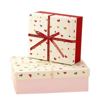 Coffret Cadeau de Haute Qualité avec Motif Cœur Mignon - Boîtes Cadeaux Rose Doux pour Anniversaires et Cadeaux de Demoiselles d'Honneur