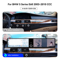 Navegador GPS para Auto con Pantalla Doble de 21 Pulgadas y Carplay para BMW Serie 5 E60 2003-2010, Unidad Principal CCC, Reproductor Multimedia, Radio para Auto