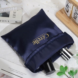 Bolsa de satén al por mayor con cordón para zapatos y lencería, con logo personalizado impreso, para ropa, paquetes de cabello, almacenamiento de pelucas, bolsa de seda antipolvo - Product Image 4