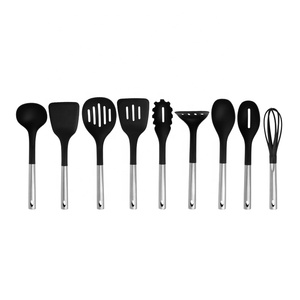 Juego de Utensilios de Cocina de Silicona de 9 Piezas con Mangos de Acero Inoxidable, Antiadherentes y Resistentes al Calor - Product Image 6