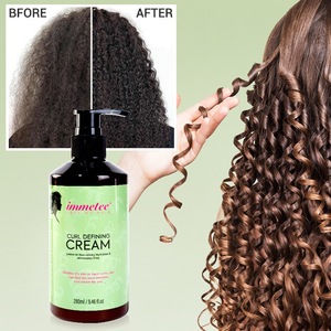 280ml Kem uốn tóc lạnh Argan dầu thầu dầu Vegan Curl xác định Gel kem nhãn hiệu riêng chăm sóc tóc tùy chỉnh Curl Enhancers - Product Image 1