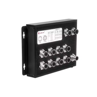 Xallcom X91010-M EN50155 M12 Switch Jaringan Industri 10 Port 1000M VLAN SNMP Kompatibel POE QoS Tahan Banting Terkelola 20G