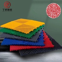 Neuankömmling 400*400 Mm De Sol De Parkplatz Kunststoff Bodenfliesen Interlocking Pp für Garage