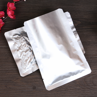 Argent de qualité alimentaire Autoclave vide thermoscellable feuille d'aluminium ordinaire Mylar sac ouvert haut emballage en vrac stockage des aliments cornue pochette