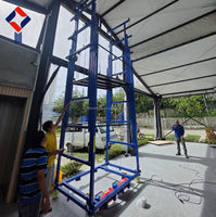 Taşınabilir Elektrikli İskele Asansörü 300kg 500kg Katlanabilir Mobil İskele Platformu Çelik Konstrüksiyon Uzaktan Kumandalı CE