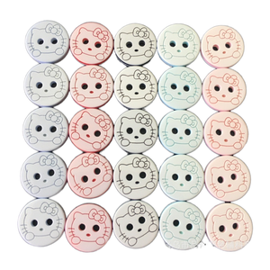 כפתורי שרף מגוונים בסיטונאות, צורות מעורבות של חיות, פרחים, לבבות, יהלומים ועגולים, עם 2 חורים, לבגדי ילדים. - Product Image 5