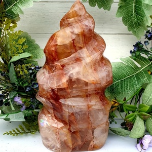 Piedra de Cuarzo de Fuego Pulida al por Mayor, Estilo Bohemio, Curación Espiritual, Tendencia de Moda para Decoración del Hogar Única, Regalos Navideños - Product Image 4