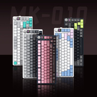 Écran intelligent TFT Bouton de volume remplaçable à chaud RVB Tri Mode Clavier mécanique rechargeable sans fil + filaire pour jeu