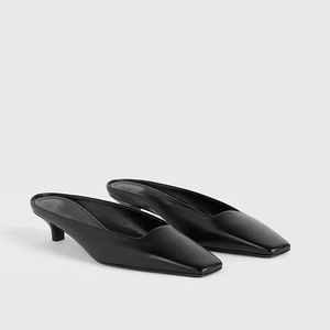 <span class=keywords><strong>Mule</strong></span> tendance en cuir véritable avec rivets et lanières pour femme – Confortable pour l'été et toutes les saisons - Product Image 5