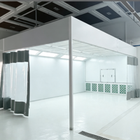 Station de préparation automobile portable au meilleur prix, cabine de peinture mobile avec système d'éclairage LED, cabine de ponçage pour préparation automobile en promotion