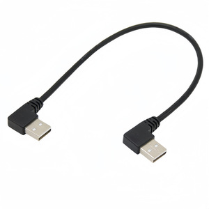 Double-angle <b>USB</b> Male <b>To</b> Male Data <b>Cable</b> 3A Fast Charging Copper Wire Left Right Bend <b>USB</b> 2.0 Dual-ended Connection - Product Image 2