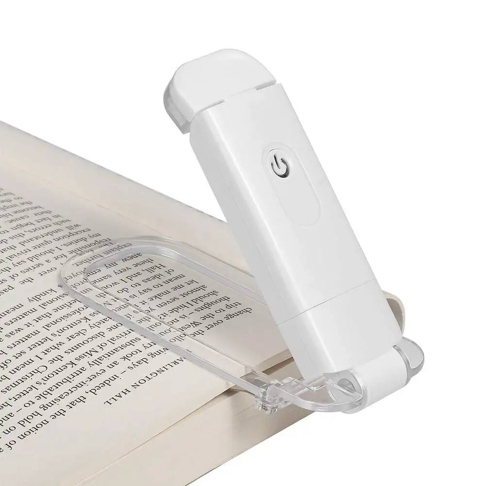 Usb Oplaadbare Boek Leeslamp Warm Wit Helderheid Instelbaar Voor Eye-Bescherming Led Clip Op Boek Lichten Draagbare Licht