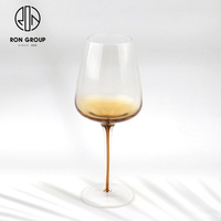 Vente chaude Hôtel Verre Tasse Ensemble Jaune Transparence Verre Tasse Vin Rouge Gobelet Tasse pour Hôtel Restaurant Bar