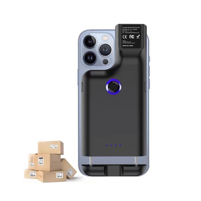 Dropshipping HC101D 2D Wireless Barcode Scanner Wireless Back Clip Phone Barcode Reader