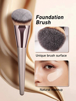 Pinceau de fond de teint professionnel unique, pinceau cosmétique de haute qualité, pinceau plat pour le maquillage, logo privé en stock
