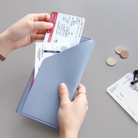 Porte-passeport en cuir PU tendance, porte-billets de voyage, étui de luxe pour cartes de crédit, pochette à monnaie – Idéal pour cadeaux promotionnels et d'affaires